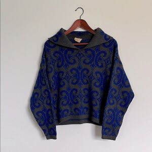 Rare Vintage Brodera 100% Pure Wool Knit Sweater Made in Eastern Germany